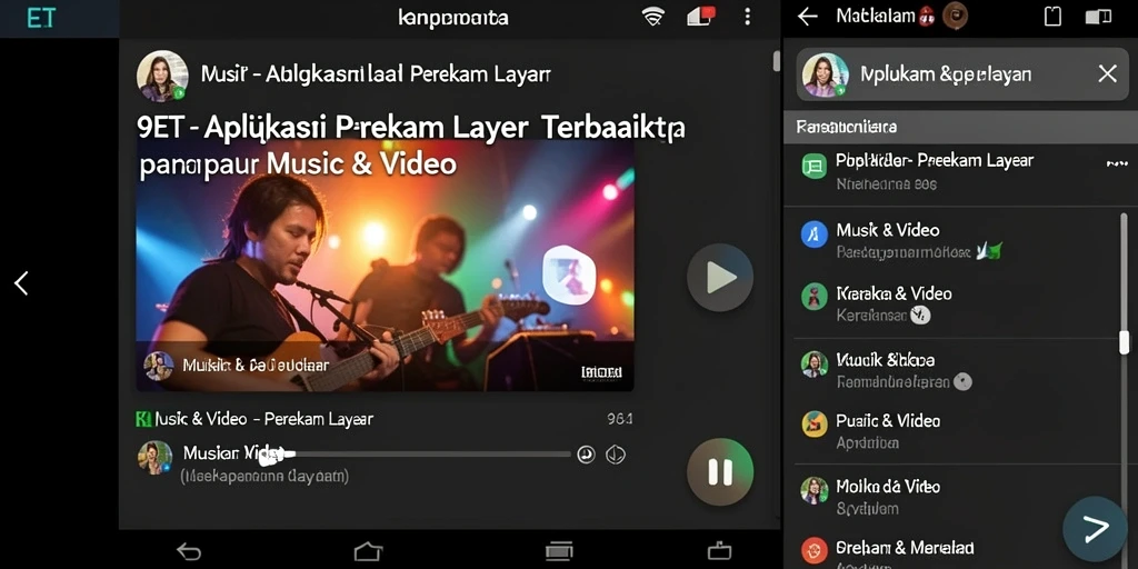 Screenshot antarmuka 9ET menampilkan fitur perekaman layar yang intuitif.